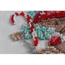 Mini kit de broderie avec des perles - Magie d'hiver 15x15 cm AAM-217