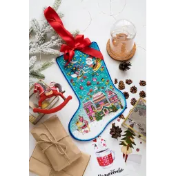 Pagrindinis karoliukų siuvinėjimo rinkinys Stebuklai (Žiemos pasaka) 20x30 cm AABE-002