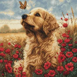 Cross Stitch Kit "Meeting in the Flowering Field" 25x25cm SBU5073