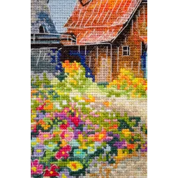 Kits de point de croix La mélodie du vent d'automne (Scènes Déco) 23x21 cm AAH-253