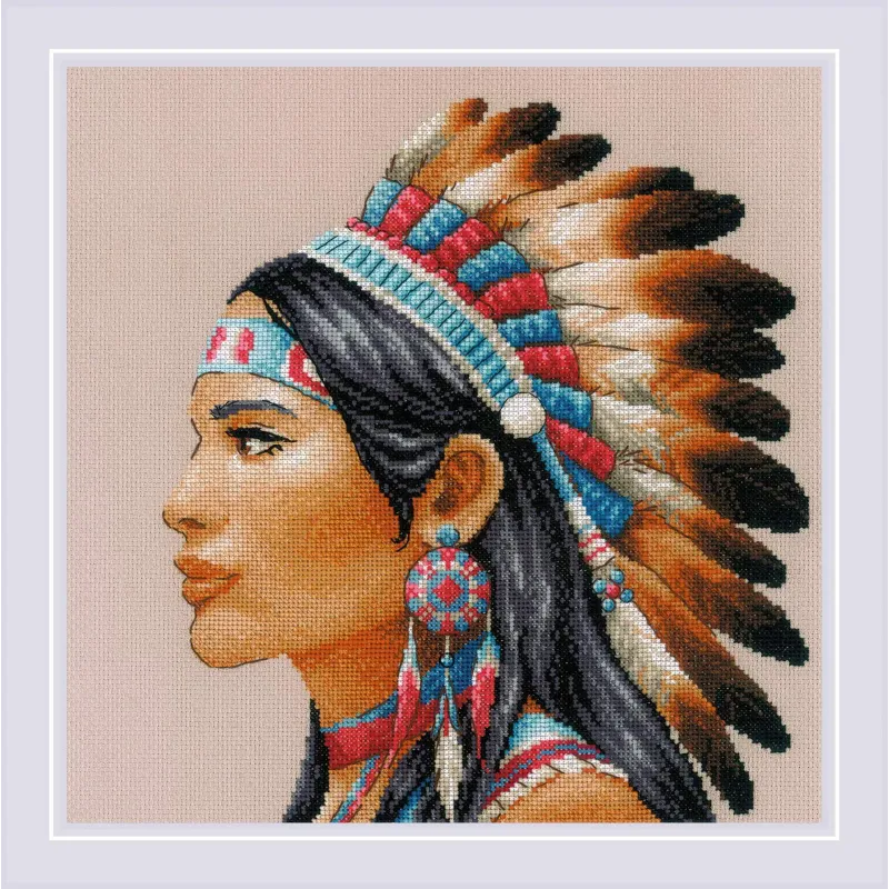 Kryželiu siuvinėjimo rinkinys "Amazing Women. America" 30x30 cm SR2255