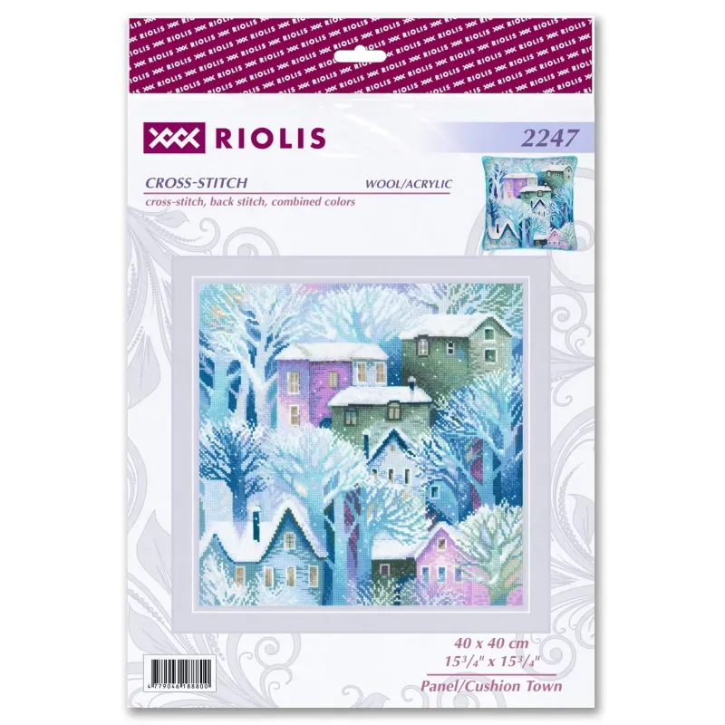 Kreuzstich-Set "Panel/Kissen Stadt" 40x40 cm SR2247