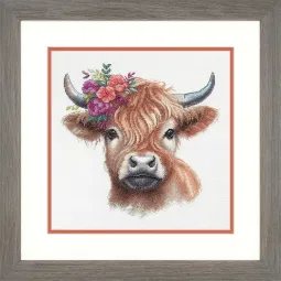Kryželio siuvinėjimo rinkinys Highland Cow D70-35449