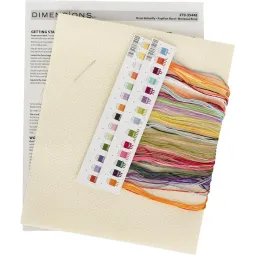 Kit de point de croix Papillon floral D70-35448