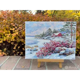 Kit de point de croix "The Lake House" 30x40 cm SK261