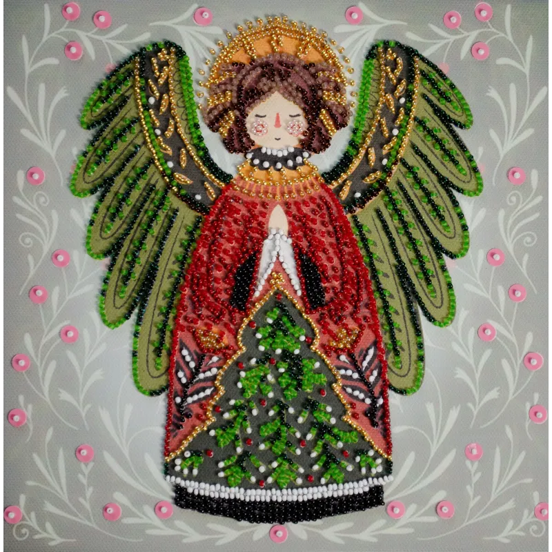 Mittelgroßer Stickpackung mit Perlen – Hüter des Weihnachtswunders (Deco Scenes) 20x20 cm AAMB-114