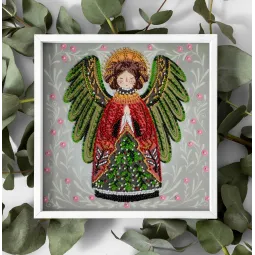 Mid-sized bead embroidery kit - Guardian of the Christmas Miracle (Deco Scenes) 20x20 cm AAMB-114