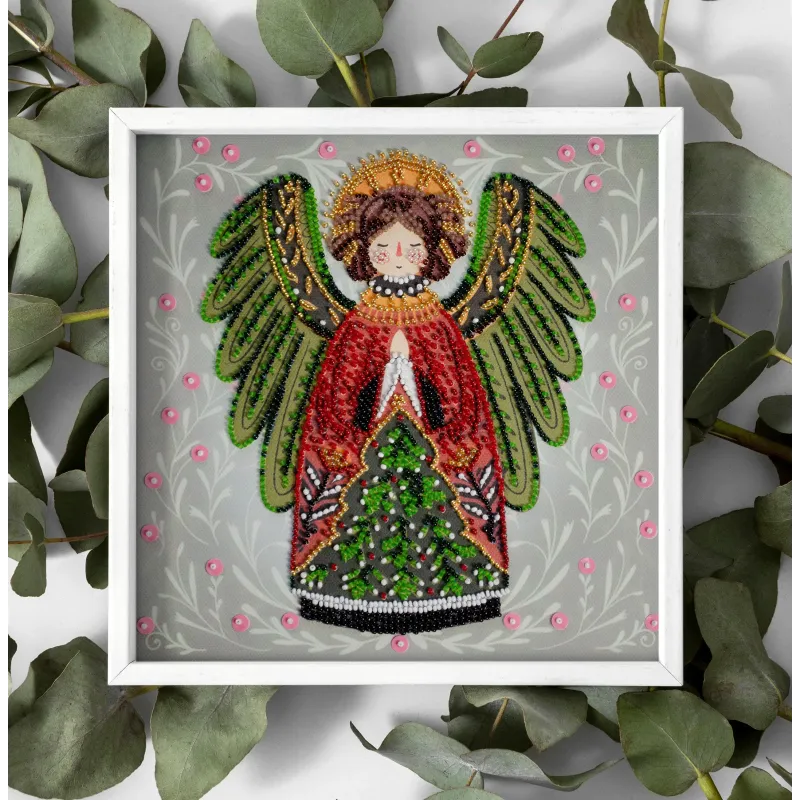 Mittelgroßer Stickpackung mit Perlen – Hüter des Weihnachtswunders (Deco Scenes) 20x20 cm AAMB-114