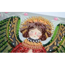 Vidutinio dydžio rinkinys su karoliukų siuvinėjimu - Kalėdų stebuklo sergėtojas (Deco Scenes) 20x20 cm AAMB-114