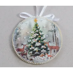 Dekoravimo rinkinys Žiemos svečias (Žiemos pasaka) 13.2x6.6 cm AABT-031