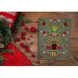 Haupt-Perlenstick-Set Held der Weihnachtsnacht (Dekoszenen) 19,5x26 cm AAB-926