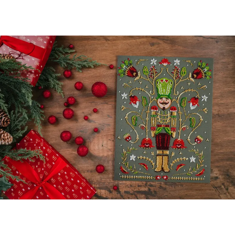 Основной набор для вышивки бисером Герой Рождественской ночи (Деко сцены) 19,5x26 см AAB-926