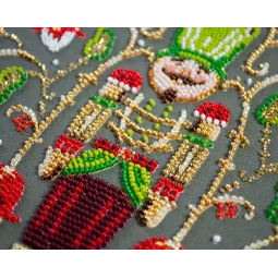 Kit de broderie de perles principal Héros de la nuit de Noël (Scènes Deco) 19,5x26 cm AAB-926