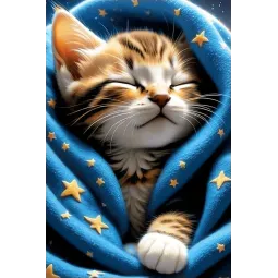 Deimantinės tapybos rinkinys "Purr purr" 20x30 cm WD3200