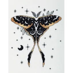 Kryželių siuvinėjimo rinkinys PANNA "Black Gold. Moth" PJ-7495