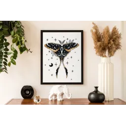 Kryželių siuvinėjimo rinkinys PANNA "Black Gold. Moth" PJ-7495