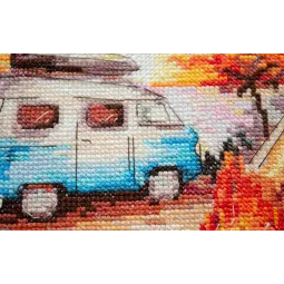 Kreuzstich-Sets - Abenteuer am Strand (Deco Scenes) 22x20 cm AAH-241