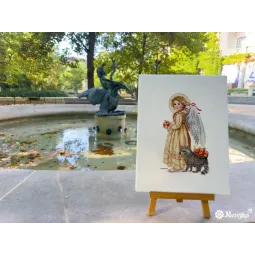 Kryželiu siuvinėjimo rinkinys Tai obuolių rinkimo metas 17x27 SK259B