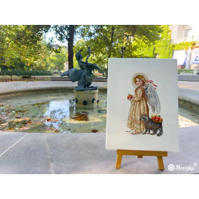 Kryželiu siuvinėjimo rinkinys Tai obuolių rinkimo metas 17x27 SK259B