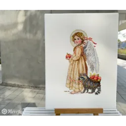 Kreuzstich-Set Es ist Apfelernte 17x27 SK259B