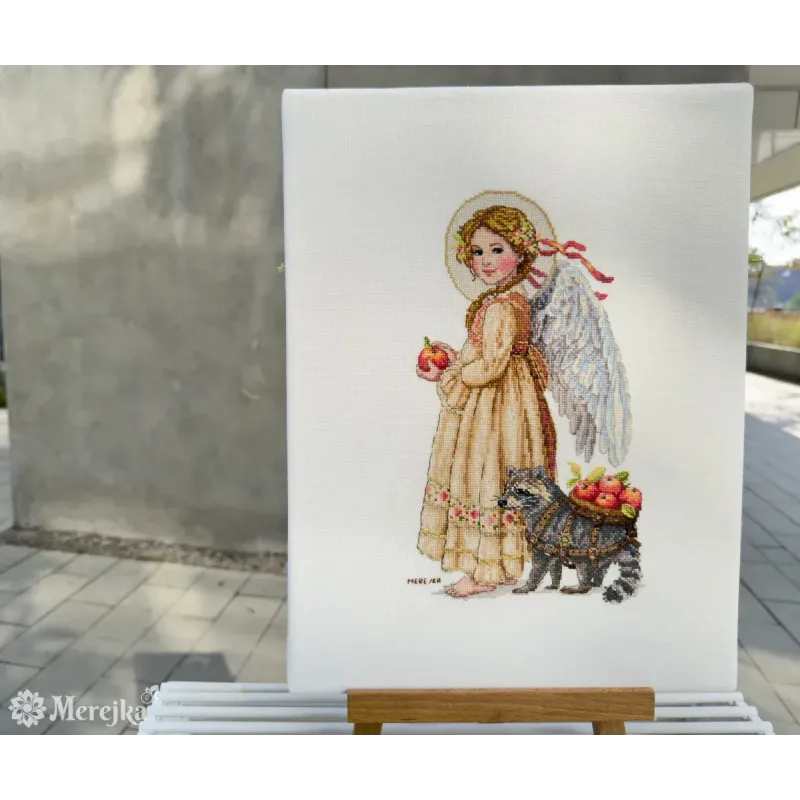 Kryželiu siuvinėjimo rinkinys Tai obuolių rinkimo metas 17x27 SK259B