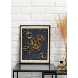 Pagrindinis karoliukų siuvinėjimo rinkinys „Auksinis talismanas“ (Dekoro scenos) 20x25 cm AAB-921