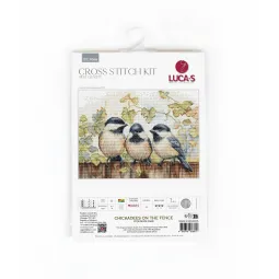 Cross Stitch Kit Chickadees On The Fence 24x17,5cm SBU5066
