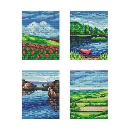 Aida 14 canvas with preprinted pattern "Landscapes" SSK-127