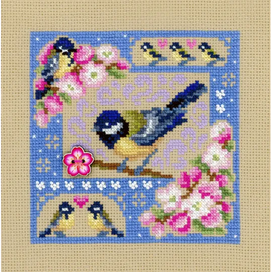 Kreuzstich-Set "Mini-Sampler. Frühlingskomposition" SNV-947