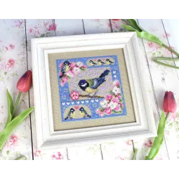 Kryželiu siuvinėjimo rinkinys "Mini-sampler. Pavasario kompozicija" SNV-947