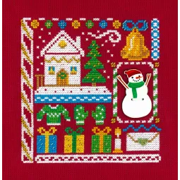 Kryželiu siuvinėjimo rinkinys "Mini Sampler. Naujieji metai" SNV-939