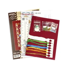 Kryželiu siuvinėjimo rinkinys "Mini Sampler. Naujieji metai" SNV-939