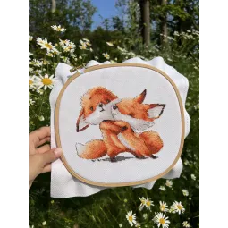 Cross stitch kit "Red foxes" SANR-54