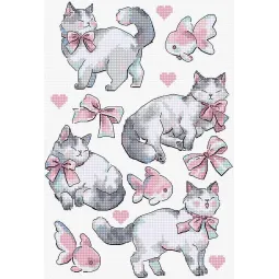 Kit de point de croix Rêves roses 17x24cm SLETIL8801