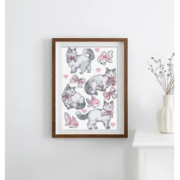 Kit de point de croix Rêves roses 17x24cm SLETIL8801