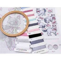 Набор для вышивания крестом Pink Dreams 17x24cm SLETIL8801