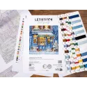Kit de point de croix Cadeaux de Noël Shop 21x21cm SLETIL8109