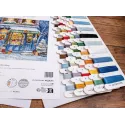 Kit de point de croix Cadeaux de Noël Shop 21x21cm SLETIL8109