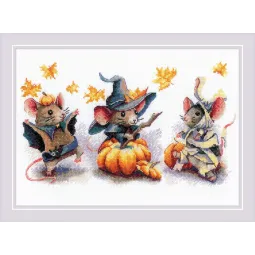 Набор для вышивания крестиком Spooky Mouse Trio 30x21 SR2241