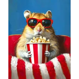 (Arrêté) Peinture diamant avec sous-cadre Movie Time 30x40 cm VA828