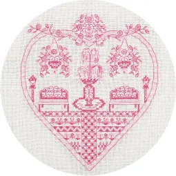 Kryželiu siuvinėjimo rinkinys PANNA "Pink Garden" PSO-1768