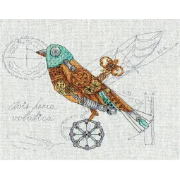 Cross stitch kit PANNA "Clockwork bird" PM-1871