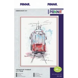 Siuvinėjimo kryželiu rinkinys PANNA "Miesto tramvajus" PGM-1923
