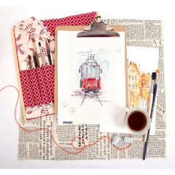 Cross stitch kit PANNA "City tram" PGM-1923