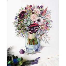 Cross stitch kit PANNA "Bouquet with anemones" PC-7159