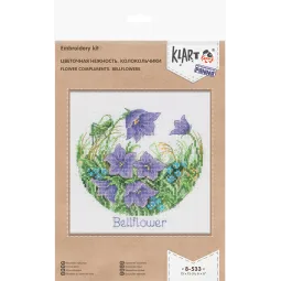 Siuvinėjimo kryželiu rinkinys KLART "Gėlių švelnumas. Žibuoklės" KL8-533