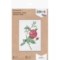 Набор для вышивания крестиком KLART "Ботаника. Роза" KL8-531