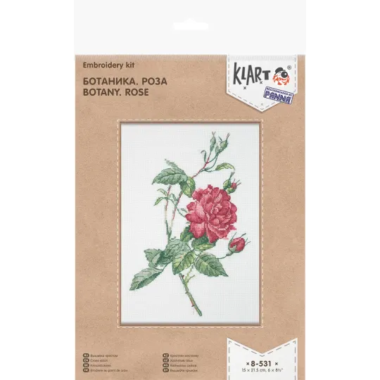 Набор для вышивания крестиком KLART "Ботаника. Роза" KL8-531