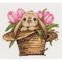 Cross stitch kit KLART "Bunny in a hat" KL8-517
