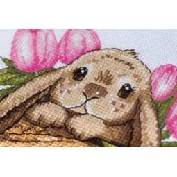 Cross stitch kit KLART "Bunny in a hat" KL8-517